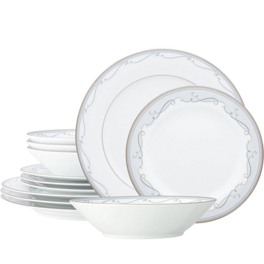 Noritake
Satin Flourish 12-Piece Dinnerware Set, Service for 4